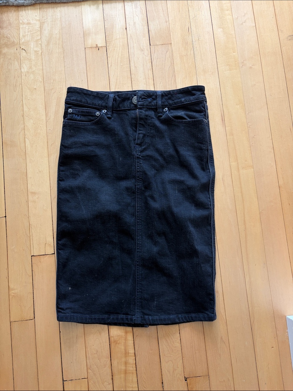 Marc by Marc Jacobs Black Pencil Denim Skirt